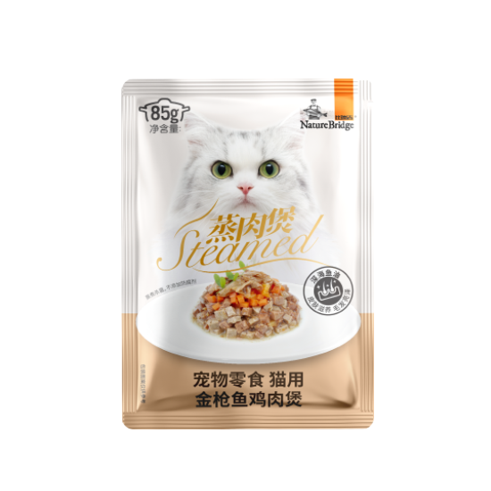 比瑞吉蒸肉煲宠物零食 猫用 金枪鱼鸡肉煲