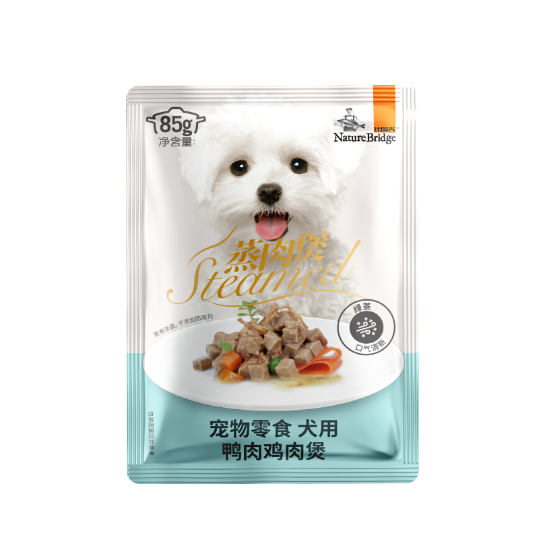 比瑞吉蒸肉煲宠物零食 犬用 鸭肉鸡肉煲