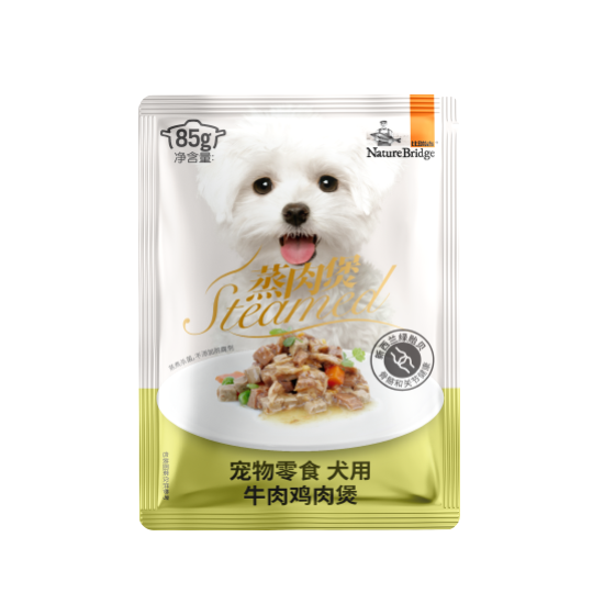 比瑞吉蒸肉煲宠物零食 犬用 牛肉鸡肉煲