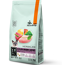 比瑞吉无谷草本全价成年期猫粮（泌尿道） 添加车前子